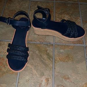 GAP Navy Blue Wedge Espadrilles